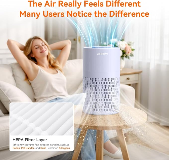 AIRROMI Air Purifier for Bedroom - Image 8