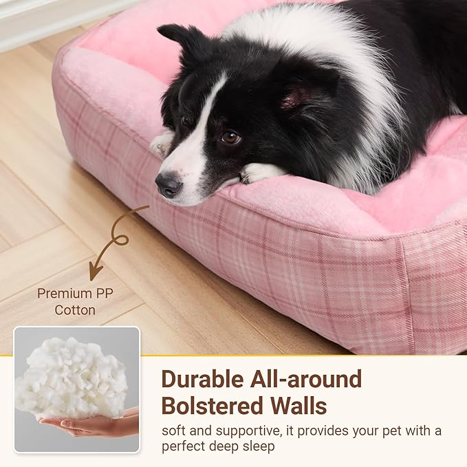 MIHIKK Rectangle Dog Beds for Large Dogs & Cats, Orthopedic Sleeping Pet Bed - Image 2