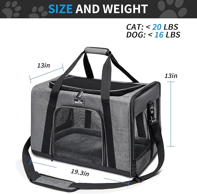 Pet Carrier for Medium Large Cats and Dogs, Dog Carrier Travel Bag - Image 3