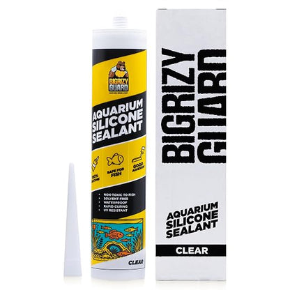 Aquarium Silicone Sealant Clear 10.14 Fl oz Cartridge by BIGRIZYGUARD