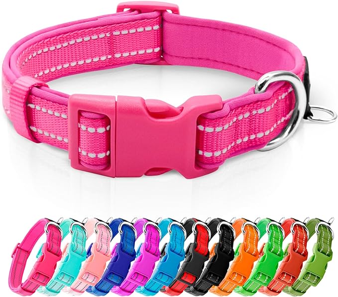 azuza Reflective Dog Collar, Soft Neoprene Padded Pet Collar by azuza