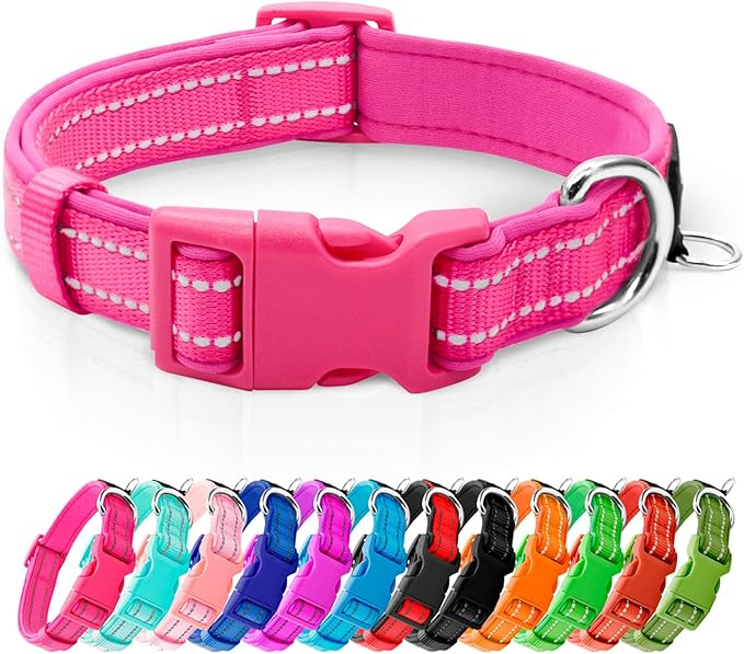 azuza Reflective Dog Collar, Soft Neoprene Padded Pet Collar by azuza