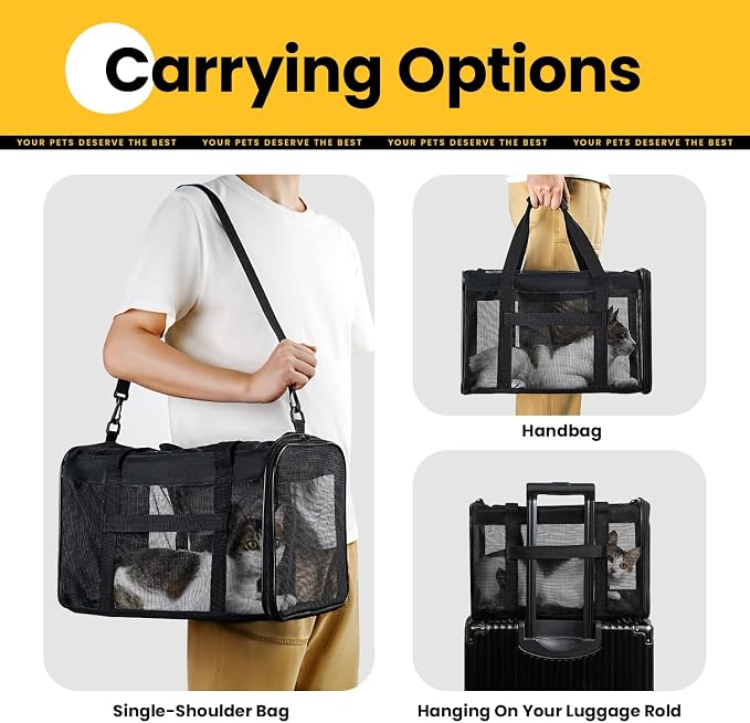 Cat Carrier Bag, Soft-Sided Pet Carriers - Image 8
