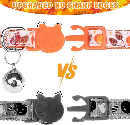 SCENEREAL Fall Thanksgiviing Cat Collar Breakaway Girl Boy, 3 Pack Turkey - Image 5