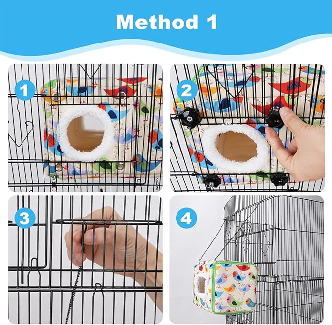 Cotton Bird Bed & Hammock for Cage - Image 3