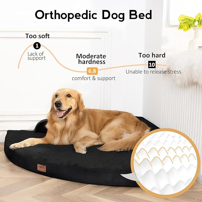 Large Orthopedic Dog Bed with Sides XXXL Dog Beds with Removable Washable Cover - Image 2