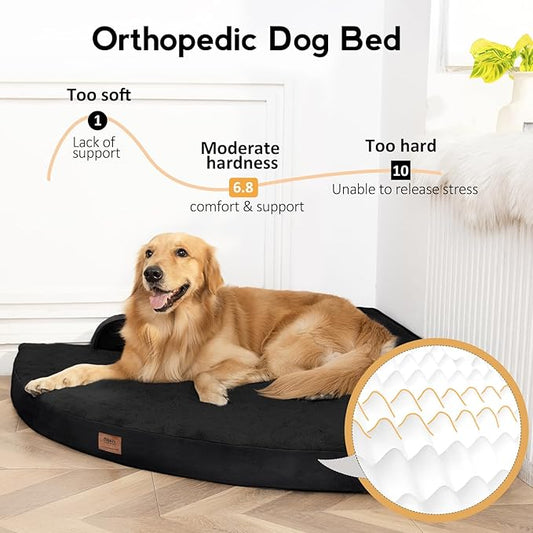 Large Dog Bed - XL Orthopedic Egg-Crate Memory Foam Dog Beds - Image 2