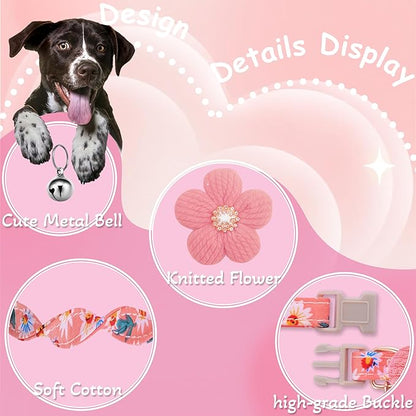 Medium Dog Collar with Flower, Dog Collars - Image 2