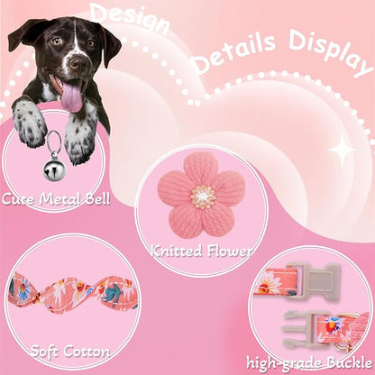Medium Dog Collar with Flower, Dog Collars - Image 2
