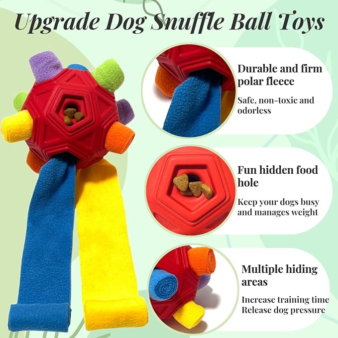 Snuffle Ball for Dog Toys Unbreakable Upgrade Ball Interactive Toy Foraging - Image 3