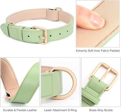 WHIPPY Leather Dog Collar for Small Medium Large Dog Adjustable Soft Breathable - Image 4