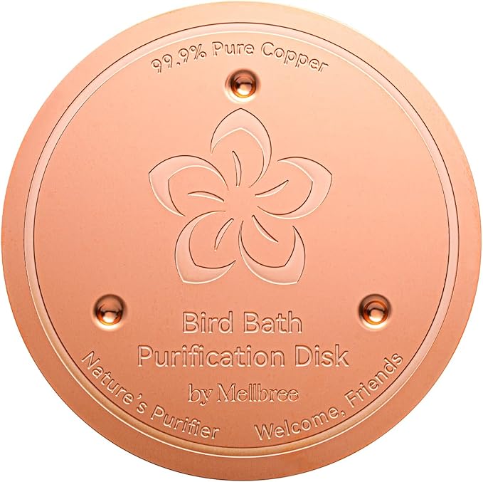 Mellbree Bird Bath Copper Disk, 0.6mm Reinforced 99.99% Pure Copper Cleaning by Mellbree