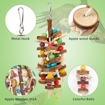 Rypet Wood Bird Chewing Toys for Cage Wall, Wooden Bird Cage Toy for Helping to - Image 3
