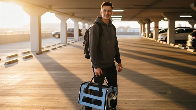 Cat Carrier Soft-Sided Travel Bag - Image 8