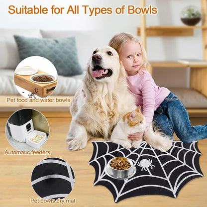 Halloween Pet Mat for Food and Water, Pet Feeding Mat for Dog Cat Bowl - Image 7