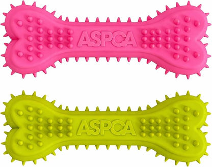 ASPCA 2-Pack Spiky TPR Puppy Teether Bones – Vanilla-Scented Teething Toys - Image 2