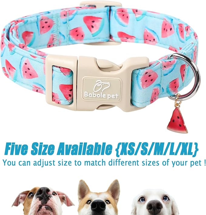 Adjustable Summer Dog Collar, Cute Watermelon Dog Collars - Image 6