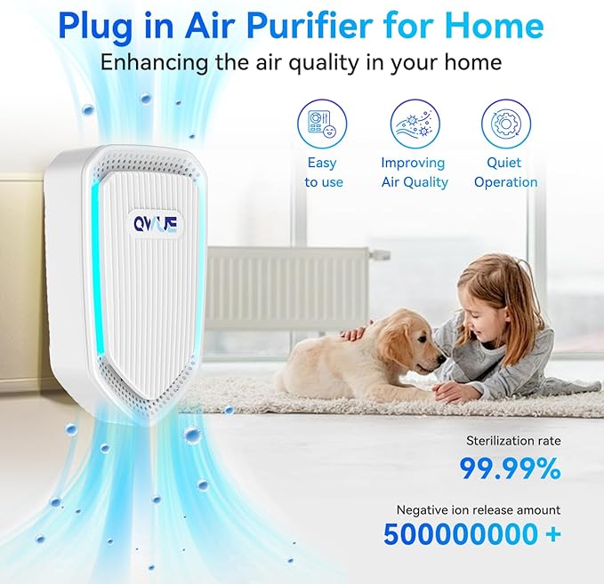 6Pack Air Ionizer Plug In, Filterless Home Negative Air Purifier, Quiet Air - Image 2
