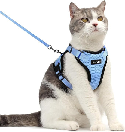 Dooradar Cat Harness and Leash Set, Escape Proof Safe Adjustable Kitten Vest by Dooradar
