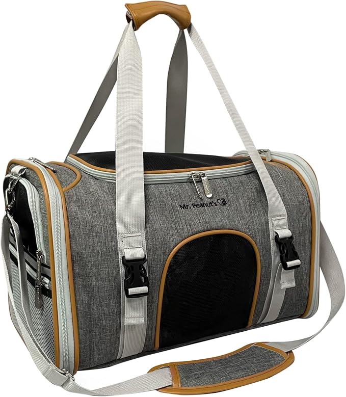 Mr. Peanut's Expandable Airline Approved Soft Sided Pet Carrier, Luxury Travel - Image 3