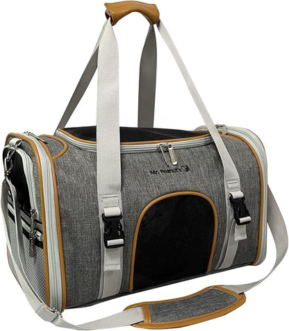 Mr. Peanut's Expandable Airline Approved Soft Sided Pet Carrier, Luxury Travel - Image 3