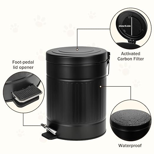 5L/1.3 Gal Dog Poop Trash Can - Image 4