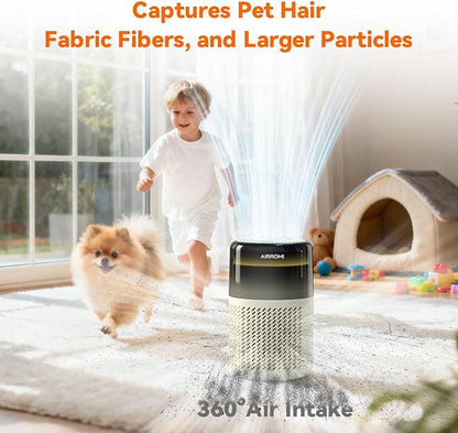 AIRROMI HEPA Air Purifier for Bedroom&Home, Pet Air Purifier for Home Pets - Image 3