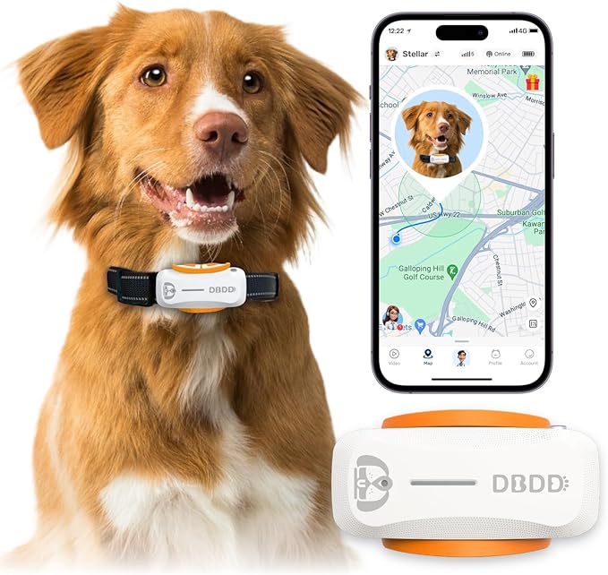 AI GPS Tracker for Dogs, Real Time Location and AI Vet Health Management by DBDD