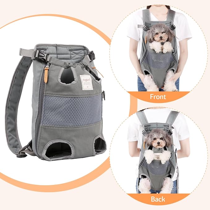 Dog Carrier Backpack, Pet Front Carrier Backpack Legs Out Dog Chest Carrier - Image 5