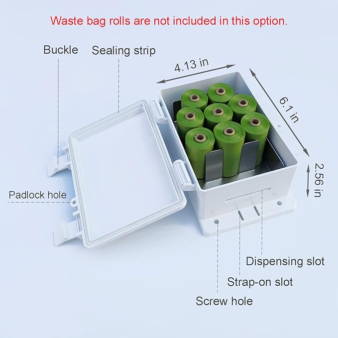 Dog Poop Bag Dispenser Wall Mounted Waterproof Outdoor Pet Waste Bags Dispenser - Image 6