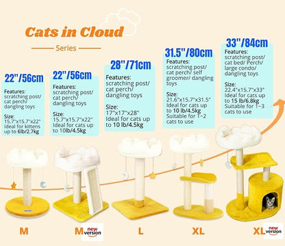Happi N Pets New Cloud Cat Tree Tower, Cat Scratching Post - Image 3