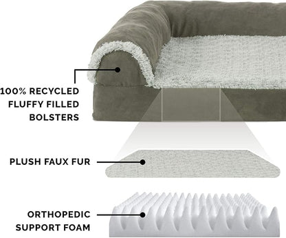 Furhaven Orthopedic Dog Bed for Large/Medium Dogs w/ Removable Bolsters & - Image 4