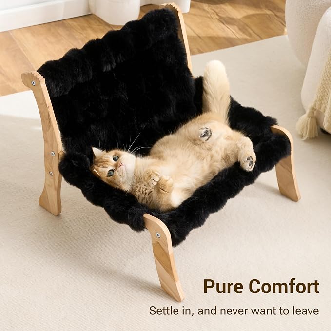 Solid Wood Cat Couch Bed for Indoor Cats, Modern Cat Sofa - Image 9