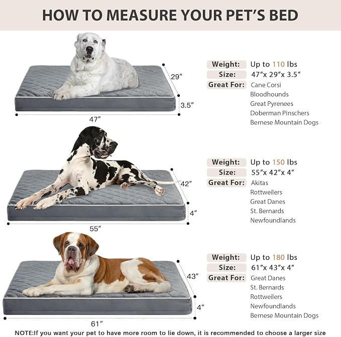 WNPETHOME Orthopedic Giant Dog Beds Large Sized Dog, Waterproof Extra Large - Image 5