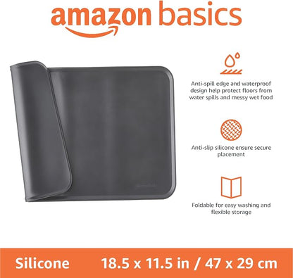 Amazon Basics Waterproof Non-Slip Silicone Pet Feeding Mat - Image 2