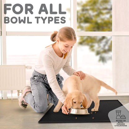 Dog Food Mat - Raised Edges Dogs Mat - Image 6