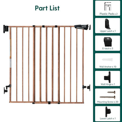 Babelio Baby Gate for Stairs & Doorways, 26-43" W 28" H No Bottom Bar| Easy - Image 7