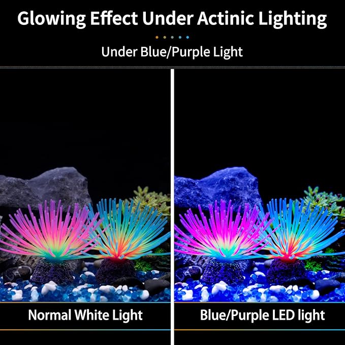 Uniclife Aquarium Imitative Rainbow and Iridescent Blue Sea Urchin Balls - Image 3
