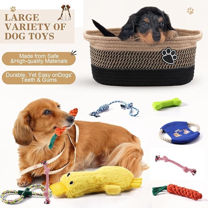 Zopeal Puppy Dog Toy Gift Storage Basket - Image 3