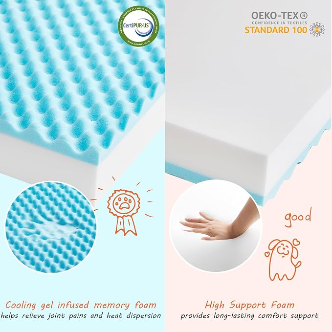 EHEYCIGA Waterproof Dog Bed Orthopedic 35"x23", Memory Foam Pet Bed - Image 3
