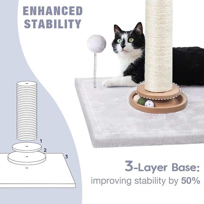Fantasreen 31" Cat Scratching Post Kitten Toys - Image 3