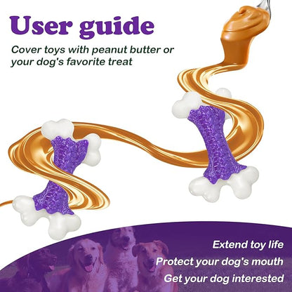 Tough Dog Chew Toys for Aggressive Chewers Large Medium Breed Bacon Flavor - Image 3