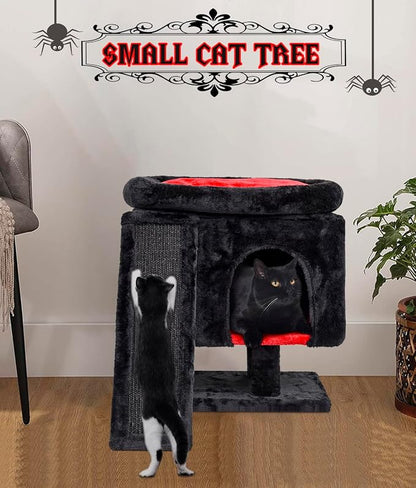 SYANDLVY Gothic Cat Tree with Coffin Bed - Image 2