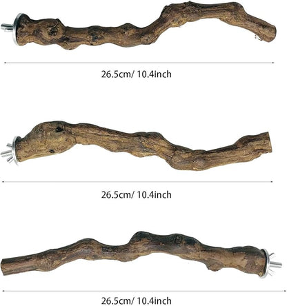 Allazone 5 PCS Natural Grape Stick Perch Swing Chewing Toys - Image 2
