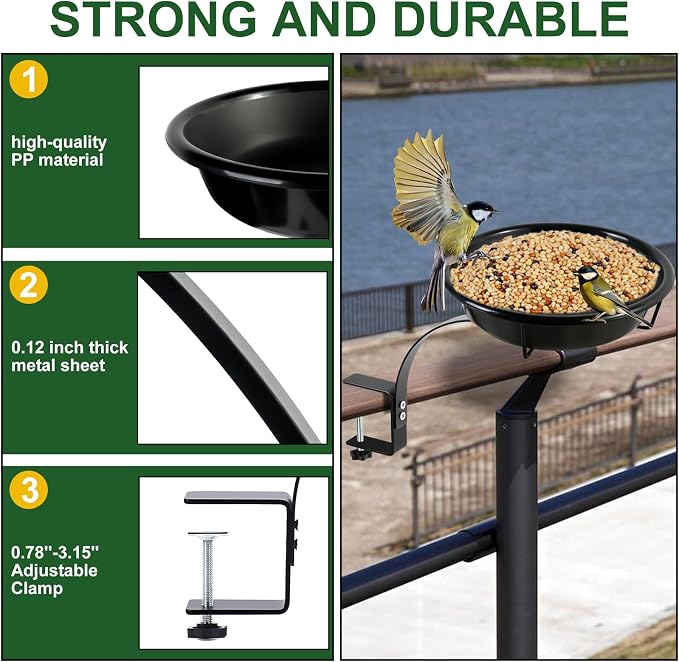 10.6-Inch Bowl Deck Mounted Bird Bath - Image 3