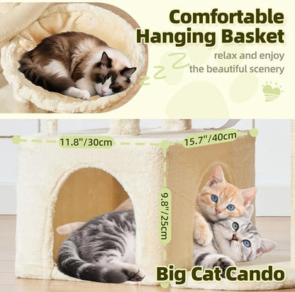 Taoqimiao MS043M Cat Tree, 32.2-Inch Cat Tower - Image 4
