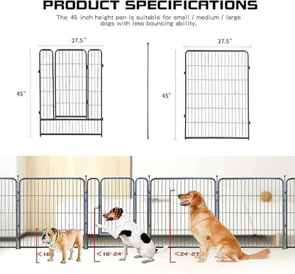 Dog Playpen, 32/40/45 Inch Height in Heavy Duty, Folding Indoor Outdoor - Image 3