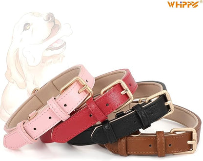 WHIPPY Airtag Leather Dog Collar GPS Tracker Air Tag Puppy Collar Adjustable - Image 5