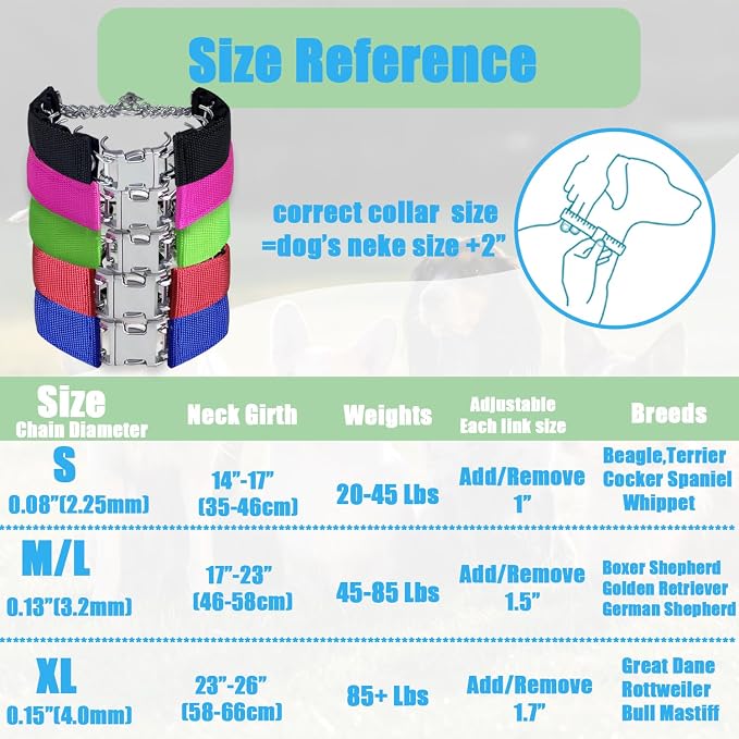 Prong Training Collar for Dogs, Rotating Ring Welding, Adjustable Dog Training - Image 5