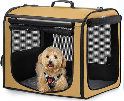 Dog Car Carrier Light Weight 24×17.7×20.5 in, Dog Carrier Easy to Assemble by pecute